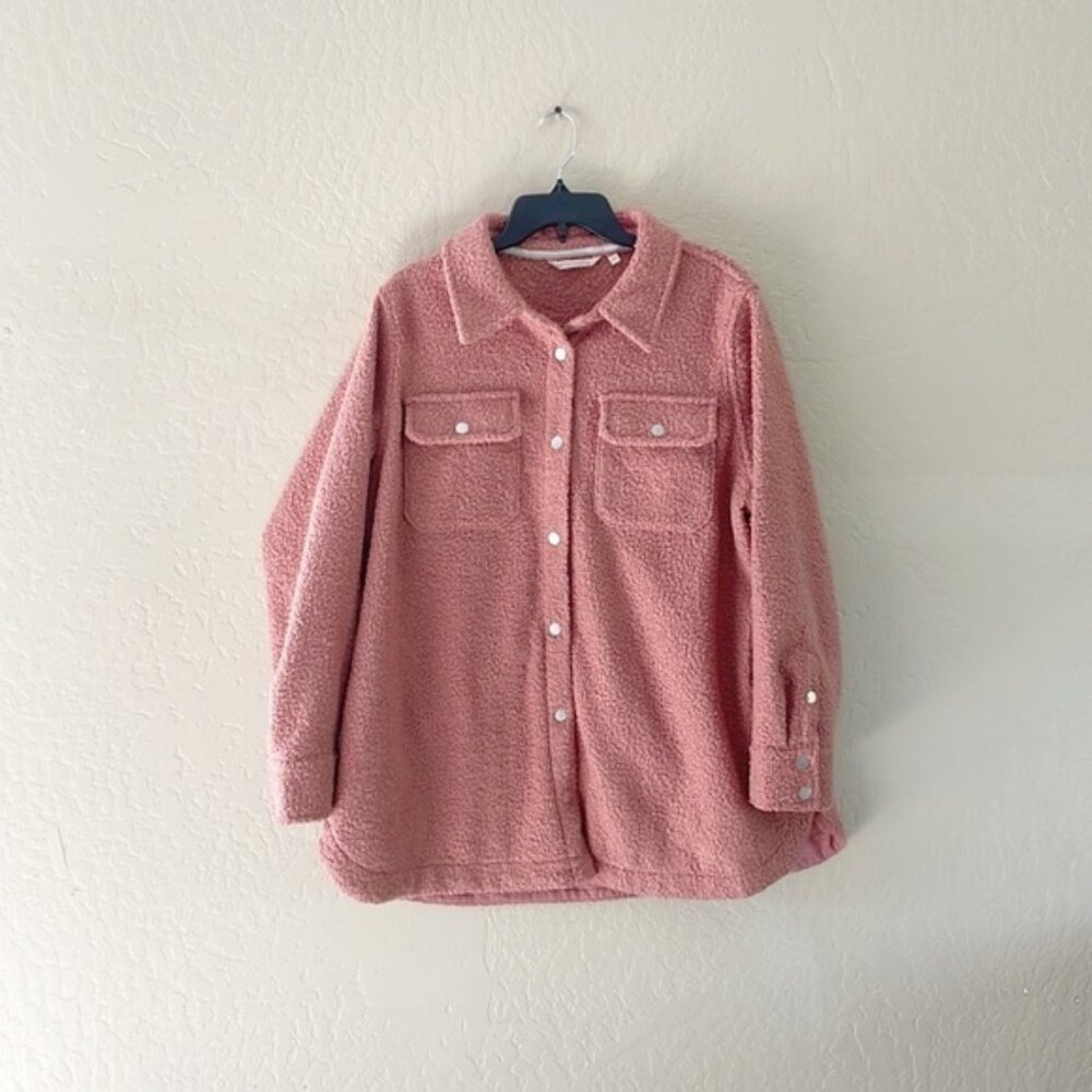 Soft Surroundings Pink Button Up Shacket